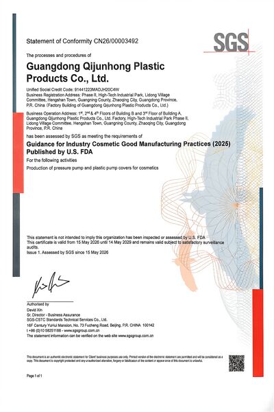LA CHINE FOSHAN QIJUNHONG PLASTIC PRODUCTS MANUFACTORY CO.,LTD Profil de la société