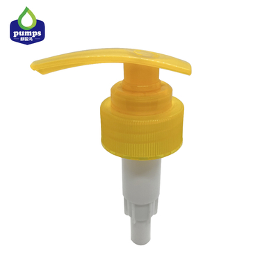 Pompe cosmétique de lotion de dosage jaune de la couleur 33/410 4cc pour le shampooing
