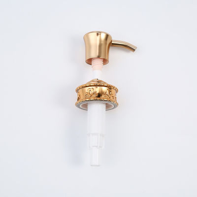 ODM blanc adapté aux besoins du client du distributeur 1.8CC de chapeau de pompe de lotion d'or pour la bouteille de ménage
