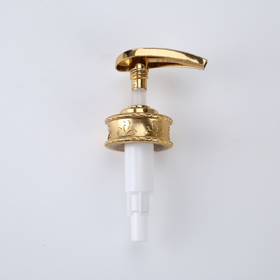 Le corps liquide en gros de crème de distributeur de savon de main pompe la pompe en aluminium faite sur commande de lotion de couvercles pour la bouteille avec le collier d'or