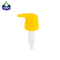 Pompe de distributeur de gel de nettoyage de couleur jaune avec la taille transparente 33/410 de cou de chapeau