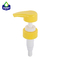 Pompe de distributeur de gel de nettoyage de couleur jaune avec la taille transparente 33/410 de cou de chapeau