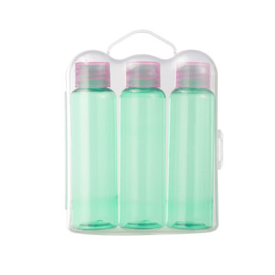 Set de voyage bouteille de n'importe quelle couleur de soins de la peau de taille de voyage 50 ml bouteille de shampooing en plastique ensemble d'emballage de gel de douche