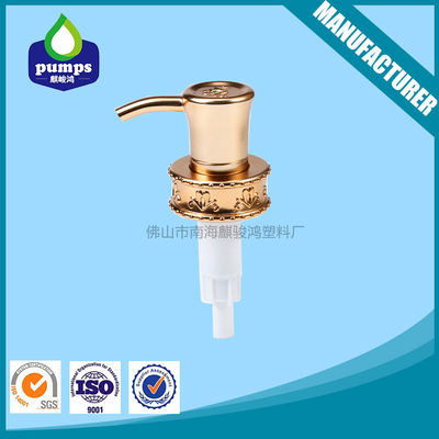 Revêtement UV Matt Gold Collar en aluminium de la bouteille 410 de la fabrication 33 de lotion de pompe de distributeur en plastique de savon