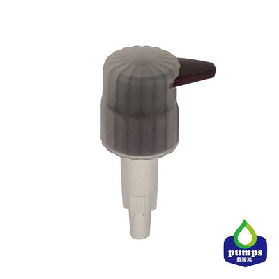 33/410 pompe en plastique de distributeur de lotion de lavage de corps de la couverture 4cc transparente