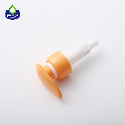 L'usine de la Chine vente utilisent généralement la tête en plastique de pompe de lotion de vis à nervures jaune